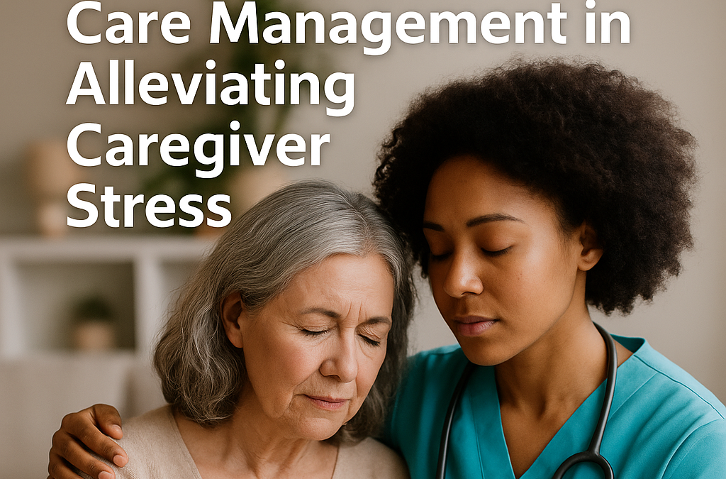 A nurse with curly hair wearing green scrubs hugging a tanned elderly woman with silver grey bob with the bangs tucked between her ear,